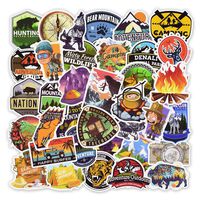 Laptop Stickers, Water Bottle Stickers for Laptop Water Bottles Hydro Flask Car Bumper Skateboard Guitar Bike Luggage Waterproof Decals Cool Graffiti Stickers Pack (50 Pcs Outdoor Adventure Stickers)