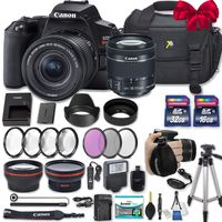 Canon EOS Rebel SL3 DSLR Camera with EF-S 18-55mm f/4-5.6 is STM Lens + 2 Memory Cards + 2 Auxiliary Lenses + HD Filters + 50" Tripod + Premium Accessories Bundle (24 Items)