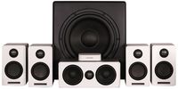 ONEaudio ONEmini-5.1-W Wireless Surround 5.1 Channel Home Theater Speaker System Silver White
