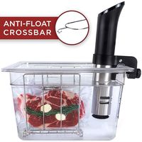 VÄESKE Sous Vide Container with Lid & Rack Set - 12 Quart Accessories Kit for Most Sous Vide Cookers - Durable Polycarbonate and Rust-Resistant Stainless Steel