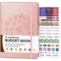 Clever Fox Budget Book - Financial Planner Organizer & Expense Tracker Notebook. Money Planner Account Book for Household Monthly Budgeting and Personal Finance. Compact Size (5.3" x 7.7") - Rose Gold