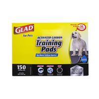 Glad for Pets Black Charcoal Puppy Pads | Puppy Potty Training Pads That ABSORB & NEUTRALIZE Urine Instantly | New & Improved Quality, 150 count