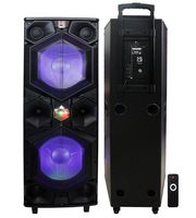 Mr. Dj Vegas 3-Way Dual 15" Portable Active Full Range Speaker, 6500 Watts P.M.P.O, Built-in Bluetooth Technology, LED Accent Lights USB/SD Card Reader, FM Radio