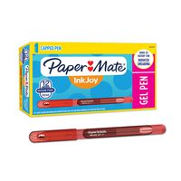 Paper Mate InkJoy Gel Pens Medium Point (0.7mm) Capped, 12 Count, Red (2022979)