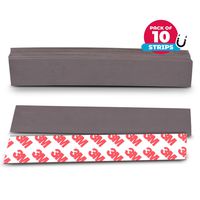 NextClimb Flat Magnetic Tape Strips Extra Strong Magnet and 3M Adhesive Tape 10-Pack - Perfect for Teachers, Crafts and DIY Projects - 1inch x 5.8inch (10)