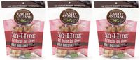 (3 Packages) Earth Animal No-Hide Beef Chews 4" (2 Chew Per Pack, 6 Chew Total)