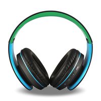 FX-Victoria Dual Mode Wireless Over-Ear Headphone On Ear Headphone Stereo Headset Lightweight Design, Compatible with iPods, iPhones, iPads, Smartphones, Tablets, PC and Laptops-Blue Floral Pattern