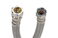 Fluidmaster B4H12 Water Heater Connector, Braided Stainless Steel - 3/4 Female Iron Pipe x 3/4 Compression Coupling, 12-Inch Length