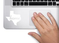 ExpressDecor #2 Home Texas State Name Keypad Computer Laptop Symbol Decal Family Love Car Truck Sticker Window (White)