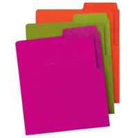 Smead Organized UP Heavyweight Vertical File Folder, Dual Tabs, Letter Size, Assorted Colors, 6 per Pack (75406)
