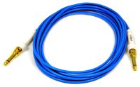 George L's .155 Guage 15 Foot Blue Cable with Gold Straight Plugs