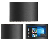 Decalrus - Protective Decal for Lenovo Yoga Book (10.1" Screen) Tablet Dark Grey Texture Brushed Aluminum Skin Skins Decal for case Cover wrap BAyogabook10Dark Grey