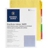 Business Source Insertable Tab Ring Binder Indexes, 2" (36692BX)