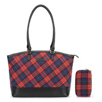 UtoteBag Women 15.6 inch Laptop Shoulder Bag Tote Bag for Notebook Adapte for Business, Casual Handbag Briefcase for Work Computer (Red)