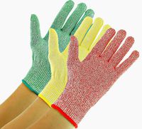 3 Pack TruChef Cut Resistant Gloves - Maximum Level 5 Protection, Food Grade, 3 Fun Colors To Prevent Cross Contamination, Fits Both Hands, Size Medium