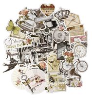 FaCraft Scrapbooking Supplies Vintage Ephemera 50 PCS