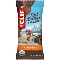 Clif Nut Butter Filled - Organic Snack Bars - Peanut Butter - (1.76 Ounce Protein Snack Bars, 12 Count)
