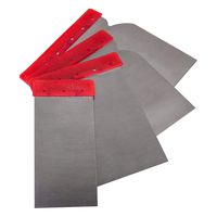 AES Industries 2", 3", 4" and 4.5" Metal Spreader Set for Body Filler and Glaze Application