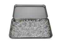 Clear Push Pins 100 Count, Standard Transparent Clear Thumb Tacks Steel Point and Clear Plastic Head, Used on Wall,Photos,Cork Boards or Maps