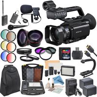 Sony PXW-X70 with eDigitalUSA Documentary Kit: Includes Wireless Lapel & Handheld Mic, HD Lenses, Filters, Macro Lenses, Boom Mic, Pro LED Video Light and more...