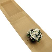 U'Artlines Compatible Placemats Table Runner, 1 Piece Gold Crossweave Woven Vinyl Table Runner Washable 30x180cm (Gold, Table Runner)