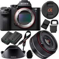 Sony Alpha 7S II a7S II Full-Frame Mirrorless Interchangeable Lens Camera Bundle with Rokinon IO35AF-E 35mm f/2.8 FE Ultra Compact Wide Angle Full Frame Lens