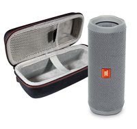 JBL Flip 4 Portable Bluetooth Wireless Speaker Bundle with Protective Travel Case - Gray