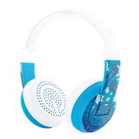 BuddyPhones Wave, Waterproof Wireless Bluetooth Volume-Limiting Kids Headphones, 20-Hour Battery Life, 4 Volume Settings of 75, 85, 94db and StudyMode, Includes Backup Cable for Sharing, Blue