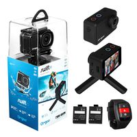 ORGOO OC1/BLK Swift 4K Action Camera Electronic Image Stabilization, Sony Image Sensor, 2" IPS Touchscreen, Accessories (Ip68 Certified Waterproof Case, Wearable Remote, Mini Tripod, and More)