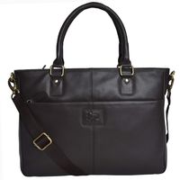 Messenger Bag for Women - Leather Adjustable Office Briefcase Fits 14" Laptop