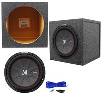 Kicker 43CWR122 COMPR12 1000 Watt 12" Car Subwoofer+Sealed Sub Box Enclosure