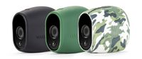 3 x Silicone Skins Compatible with Arlo HD Smart Security - 100% Wire-Free Cameras - by Wasserstein (Black/Green/Camouflage)