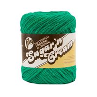 Lily Sugar 'N Cream  The Original Solid Yarn - (4) Medium Gauge 100% Cotton - 2.5 oz -  Mod Green  -  Machine Wash & Dry