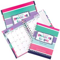 Reminder Binder 2020-2021 18-Month Planner w/ 361 Stickers Weekly & Monthly Views, 6.5"x8.5", Twin-Wire Binding, Hard Cover, Elastic Closure, Planner Stickers, to-Do Lists, Pockets, Tab Dividers