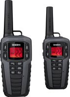 Uniden SX377-2CKHS Up to 37 Mile Range FRS Two-Way Radio Walkie Talkies w/ Dual Charging Cradle, Waterproof, Floats, 22 Channels, 142 Privacy Codes, NOAA Weather Scan + Alerts, Includes 2 Headsets