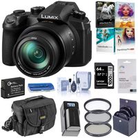 Panasonic Lumix FZ1000 II 20.1MP Digital Camera, 25-400mm f/2.8-4 Leica DC Lens, 4K Video, Optical Image Stabilizer, DC-FZ1000M2 Bundle with Bag, 64GB SD Card, Filter Kit, Battery, Charger + More