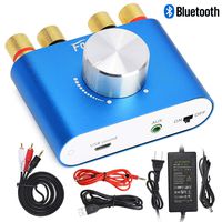 F900 Mini Bluetooth Power Amplifier Wireless Audio Receiver with 12V 5A DC Adapter, Stereo Hi-Fi Digital Amp 2 Channel 50W 2 with AUX/USB/Bluetooth Input (Amplifier+Adapter)