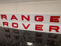 Matte Red - RANGE ROVER - Badge Decal Emblem Car Sticker NORTH AMERICA SELLER