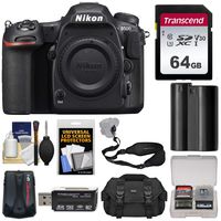 Nikon D500 Wi-Fi 4K Digital SLR Camera Body with 64GB Card + Case + Battery + Strap + GPS Adapter + Kit