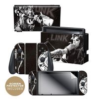Controller Gear Officially Licensed Nintendo Switch Skin & Screen Protector Set - The Legend of Zelda: Breath of The Wild - "Link Half Tone" - Nintendo Switch