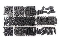 FGen Assembly of 320pcs Nylon Hex Nut Screw Washer Bracket M3 (Black)