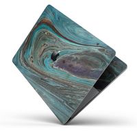Marble Pattern Design Skinz Premium Full-Body Cover Wrap Decal Skin-Kit for The MacBook 13" Pro with CD Drive (A1278) - Swirling Dark Acrylic Marble