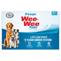 Wee-Wee Puppy Training Pee Pads 75-Count 28" x 34" X-Large Size Pads for Dogs