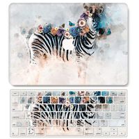 One Micron Case + Keyboard Cover Compatible with MacBook Air 11 inch, Plastic Pattern Hard Case Shell Compatible MacBook Air 11.6 Inch (Model: A1465/A1370)-Flower Horse