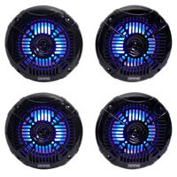 (4) Memphis Audio MXA602SLB 80w 6.5" LED Speakers for Polaris RZR/ATV/UTV/Cart