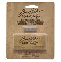 Metal Tiny Attacher Refills by Tim Holtz Idea-ology, Box of 1550 Staples, .25 Inches, TH92801