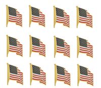 TONOS 12 American Flag Lapel Pins -The Stars and Stripes Lapel Pin American Pride Flag Pins Made in USA
