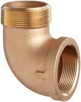 Lead Free Brass Pipe Fitting, 90 Degree Street Elbow, Class 125, 3/4" NPT Male X Female