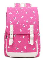 Leaper Cute Bunny Backpack Laptop Backpack Rabbit Bag School Bag Satchel Rose L