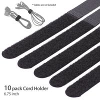 EACHPOLE |10 Pack| Cable Wire Organizer for Electronic Cables, Reusable Soft Wrap Cord Keeper, APL1726